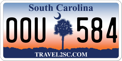 SC license plate OOU584