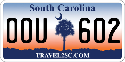 SC license plate OOU602
