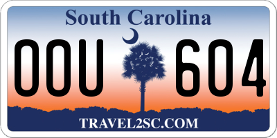 SC license plate OOU604