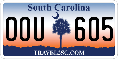 SC license plate OOU605