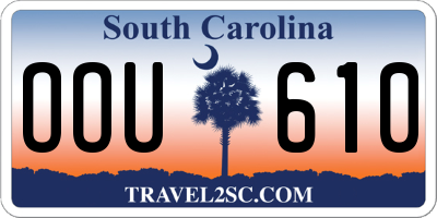 SC license plate OOU610