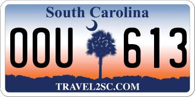 SC license plate OOU613