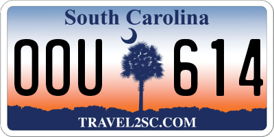 SC license plate OOU614