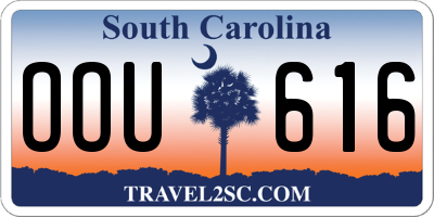 SC license plate OOU616