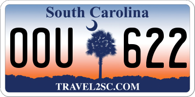 SC license plate OOU622