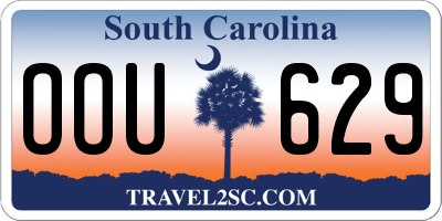 SC license plate OOU629