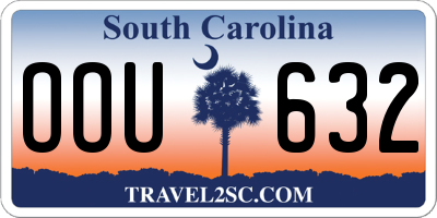 SC license plate OOU632