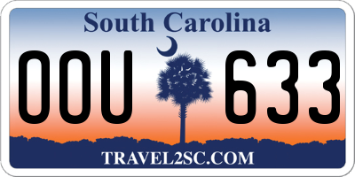 SC license plate OOU633