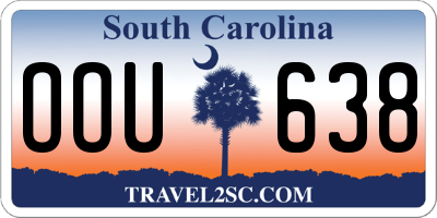 SC license plate OOU638
