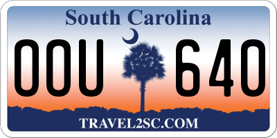SC license plate OOU640