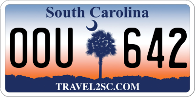 SC license plate OOU642