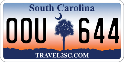 SC license plate OOU644