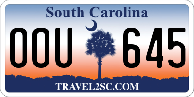 SC license plate OOU645