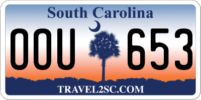 SC license plate OOU653
