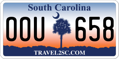 SC license plate OOU658