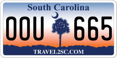 SC license plate OOU665