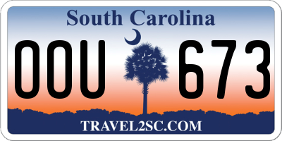 SC license plate OOU673