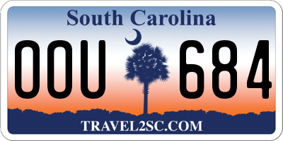 SC license plate OOU684