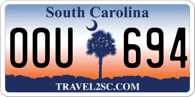 SC license plate OOU694