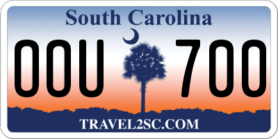 SC license plate OOU700