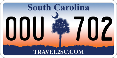SC license plate OOU702
