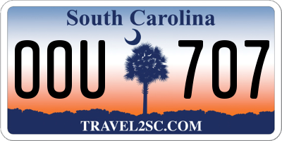 SC license plate OOU707