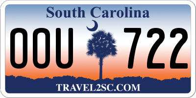SC license plate OOU722