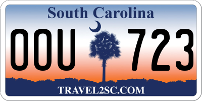 SC license plate OOU723
