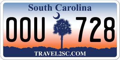 SC license plate OOU728