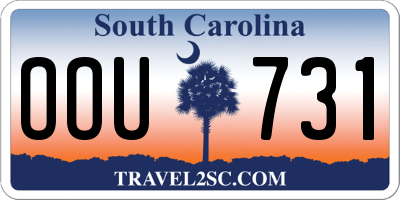 SC license plate OOU731
