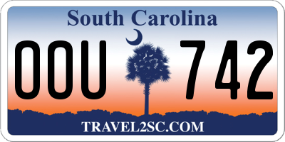 SC license plate OOU742