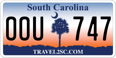 SC license plate OOU747