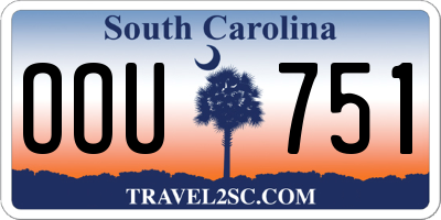 SC license plate OOU751