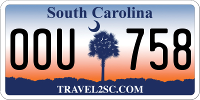 SC license plate OOU758