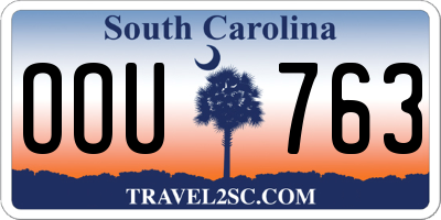 SC license plate OOU763