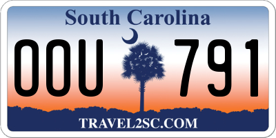 SC license plate OOU791