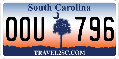 SC license plate OOU796