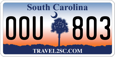 SC license plate OOU803