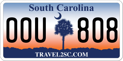 SC license plate OOU808