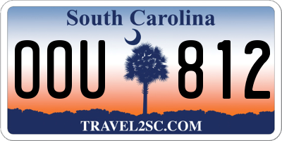 SC license plate OOU812