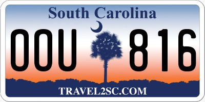 SC license plate OOU816