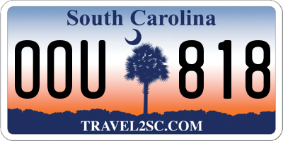 SC license plate OOU818