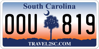 SC license plate OOU819