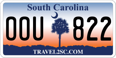 SC license plate OOU822