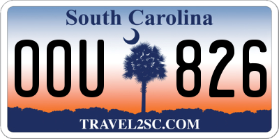 SC license plate OOU826