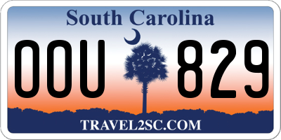 SC license plate OOU829