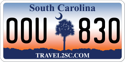 SC license plate OOU830