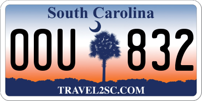 SC license plate OOU832