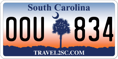 SC license plate OOU834