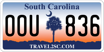 SC license plate OOU836